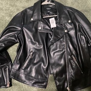 NWT faux leather jacket
